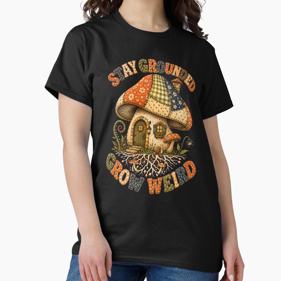 Patchwork Mushroom House - Stay Grounded, Grow Wild by PitsFusion