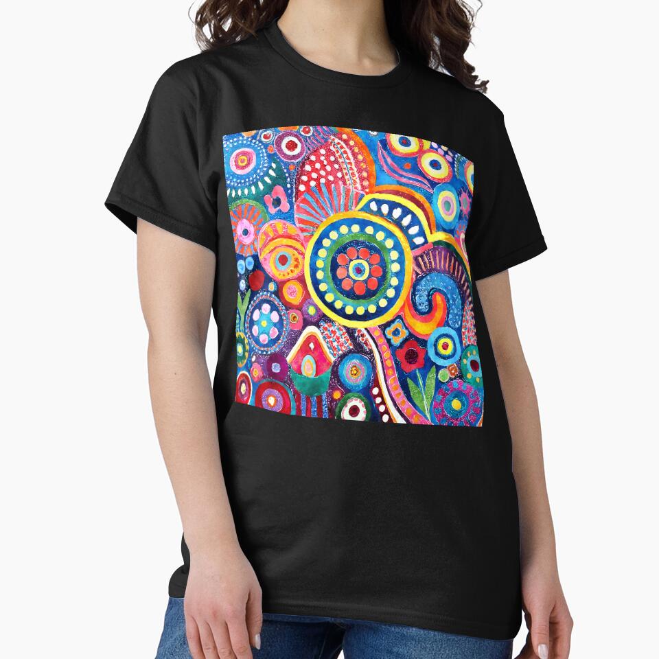Retro 60s Psychedelic Hippie Vibrant Colorful Art Designs by DEC02