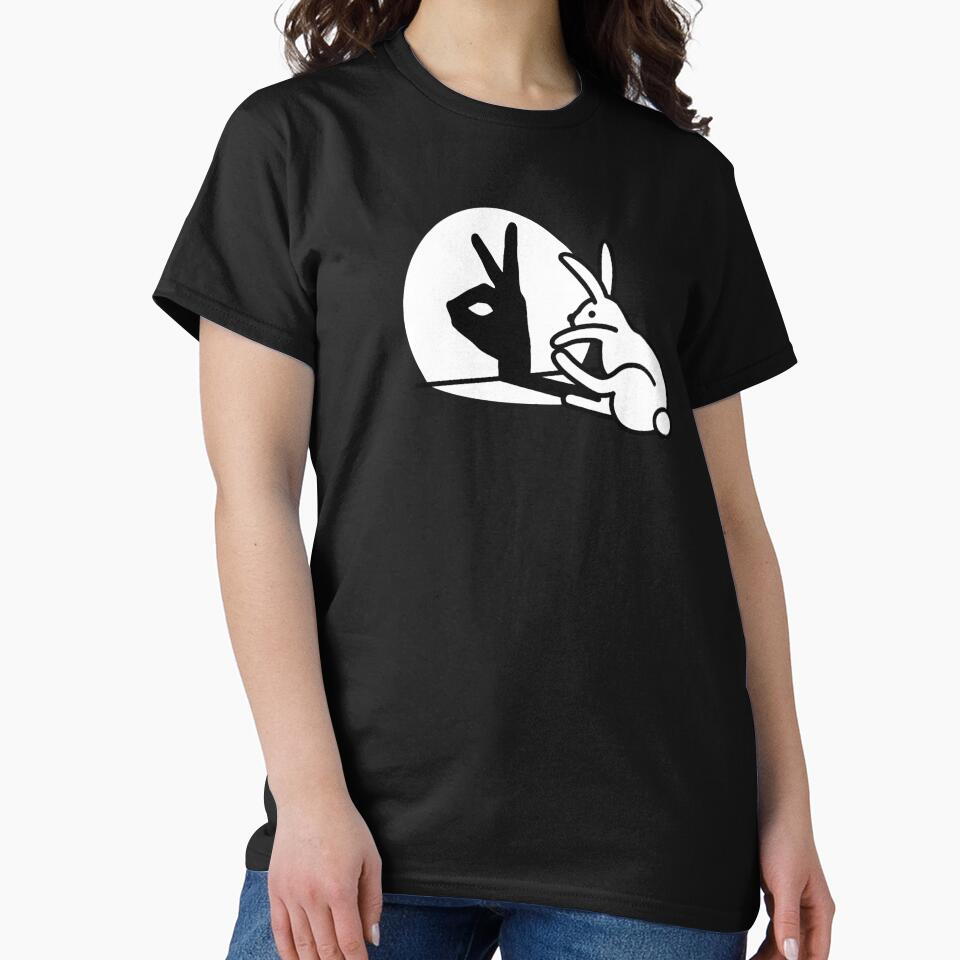 Funny Rabbit hand shadow puppets humor pop art by BriceHill