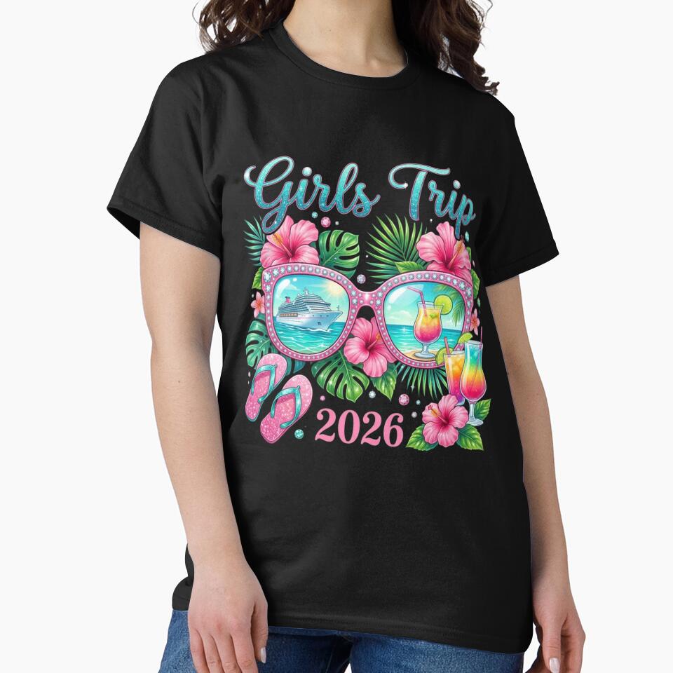 Girls Trip 2026 Cruise Shirt | Cruise Vacation Girls Trip Gift | Tropical Cruise Squad Tee | Summer Vacation Cruise Outfit | Beach Travel Shirt by storedreamcie