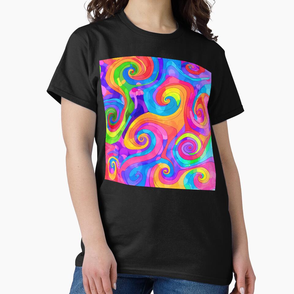 Colorful Hippie 1960's Retro Groovy Psychedelic Vibrant Designs by DEC02