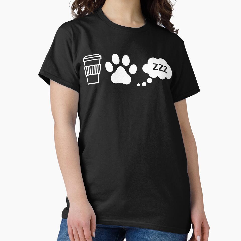 Coffee dog sleep shirt, Dog mom, Dog mama, Fur mama, dog lover shirt, Gift for dog mom,Laptop Skins, scraf, mobile cases, face masks by kenganalashish