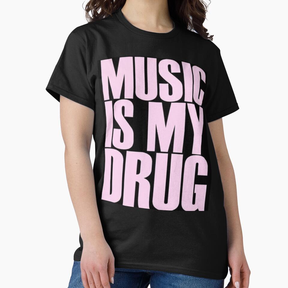 Music is my drug (black & bby pink) by alleycatt111