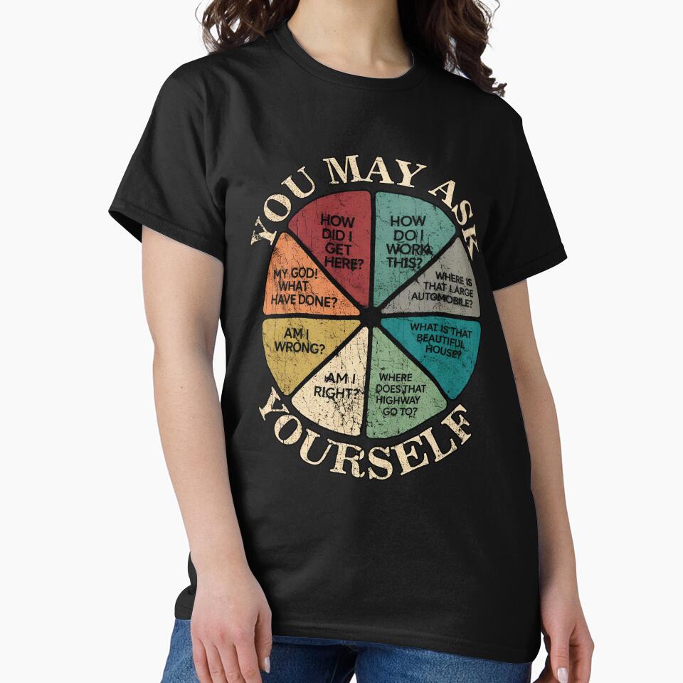 You May Ask Yourself Vintage, Talking Heads, Once In A Lifetime Lyrics, You May Ask Yourself Pie Chart, David Byrne by peggycantu