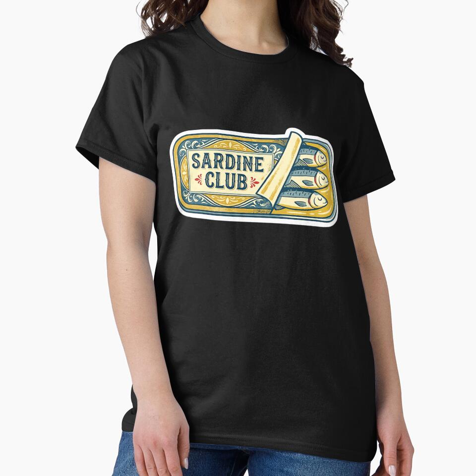 "Sardine Club" Vintage Tinned Fish Retro Seafood by RiotKida