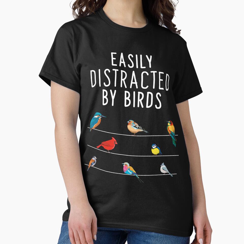 Easily Distracted By Birds, Birthday Gift for Bird Lovers, Birdwatcher & Ornithologist by MZ-Art