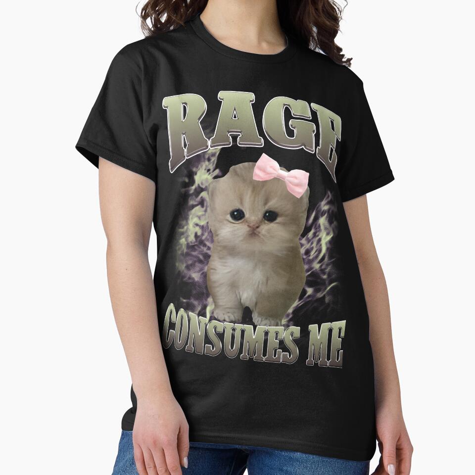Rage Consumes Me Funny Cat Meme by MemishDesign