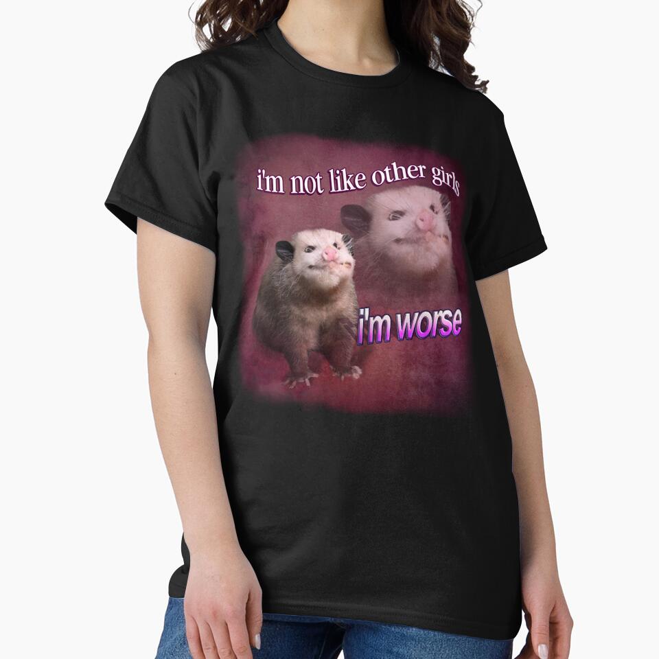 I'm not like other girls, I'm worse possum word art by snazzyseagull