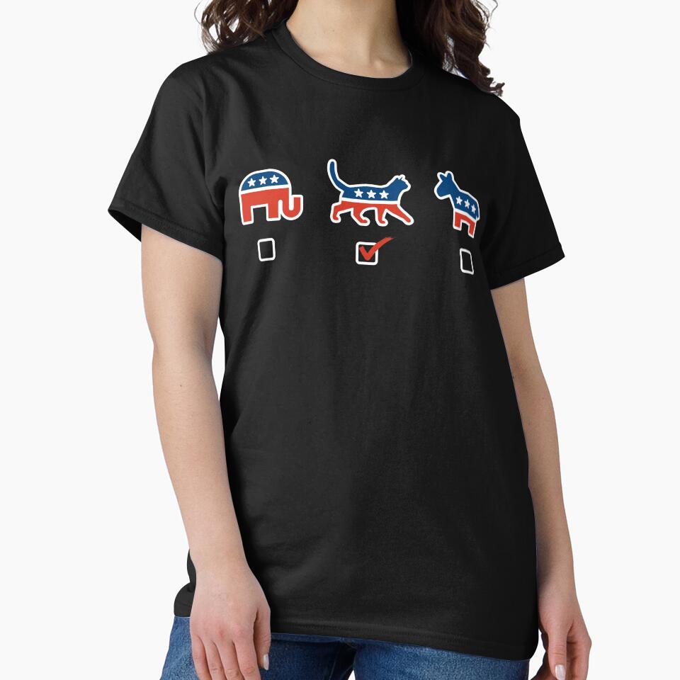 Cat Lover gift I Vote For Cats Funny Meme Shirt Fun Cat Mug by djpraxis