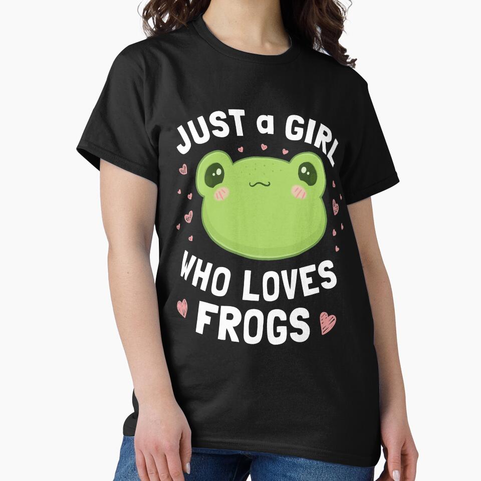 Just A Girl Who Loves Frogs Kawaii: Chubby Cottagecore Aesthetic Froggy, Perfect for Teens and Birthday Celebrations by MinistryOfFrogs