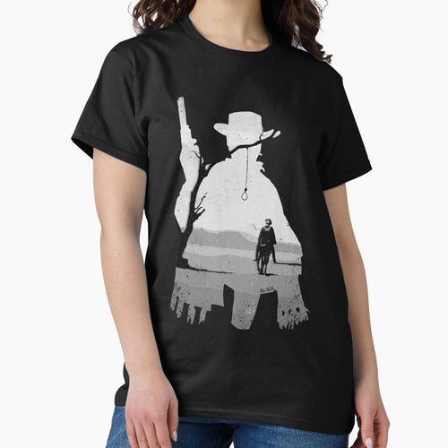 A Fistful of Dollars Collage silhouette illustration by Axel Rosito for Burro! by burrotees