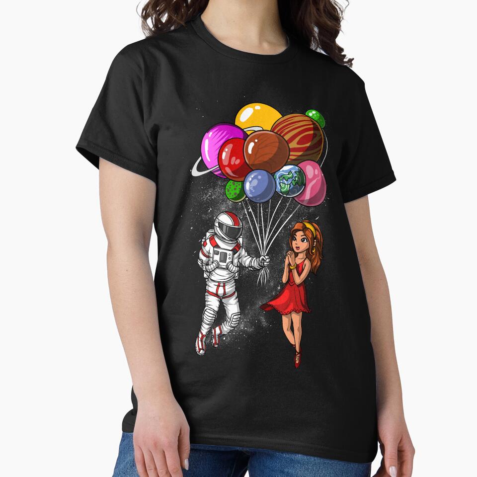 Space Astronaut Planets Balloons by underheaven