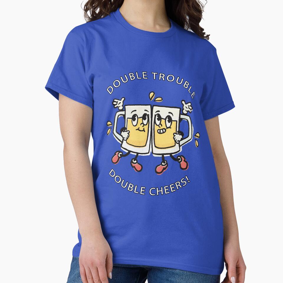 Funny Beer Drink Drinking Double Trouble Double Cheers by fantasticdesign
