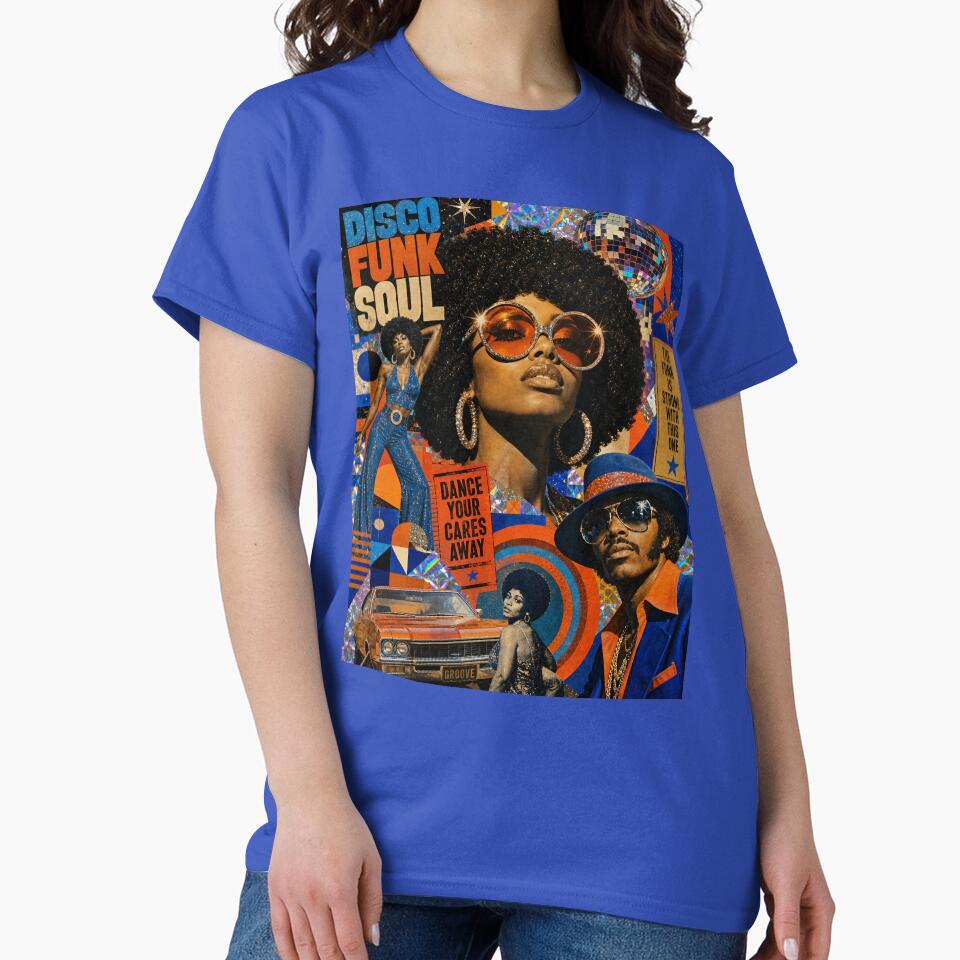 Disco Inferno — 70s Disco & Funk Mixed‑Media Collage by Jandedan