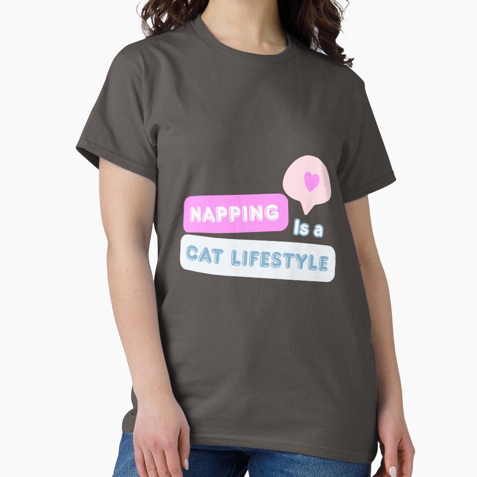 Napping Is a Cat Lifestyle | Funny Cat Lover Design by CuteVibesStudio