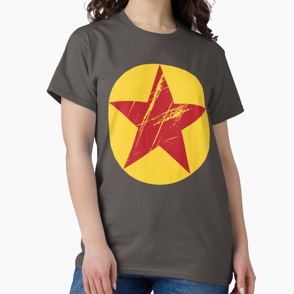 Vintage Red Star – Classic Symbol on a Yellow Background by Marcus Echo Wear