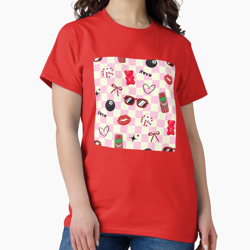 Pink Y2K Retro Girly Pattern by jianina-alondra