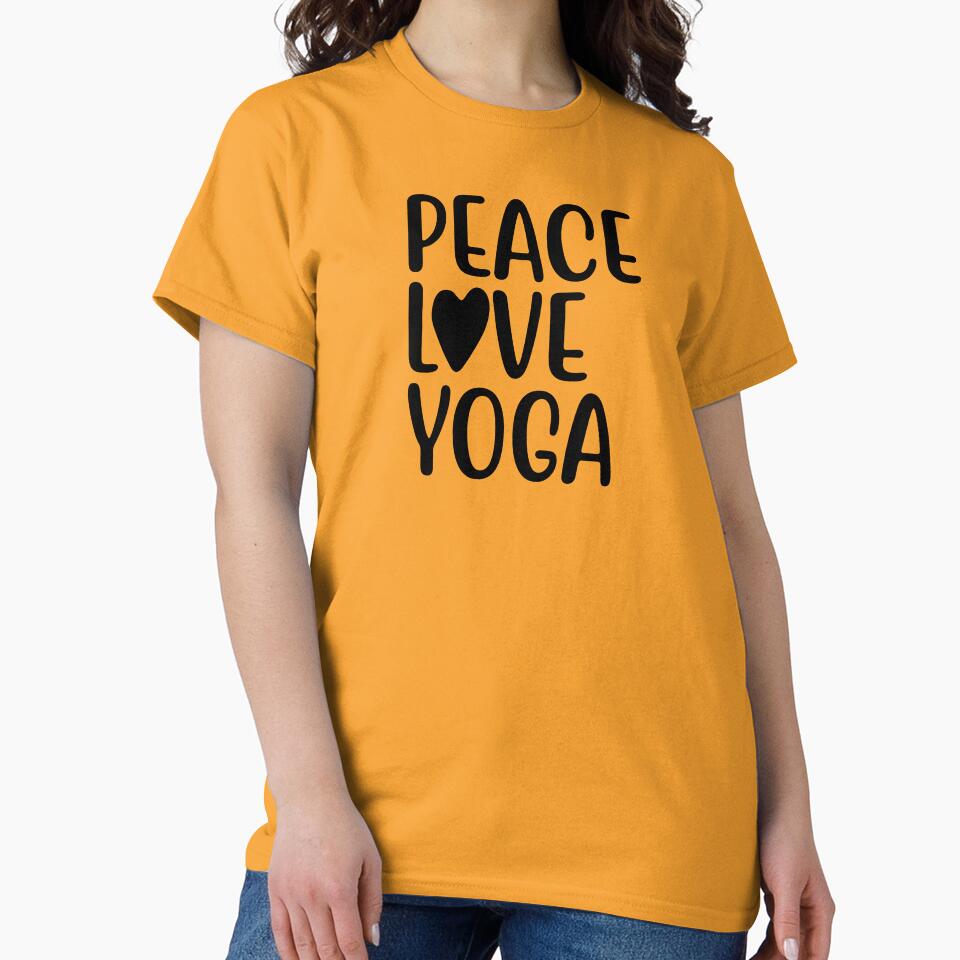 Yoga Quote Peace Love Yoga Motivational Saying by SoccaTamam