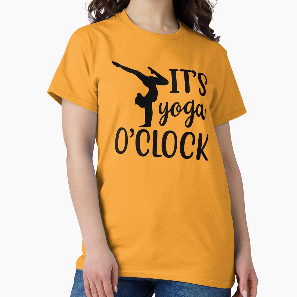 Yoga Saying Its Yoga O' Clock Motivational Quotes by SoccaTamam