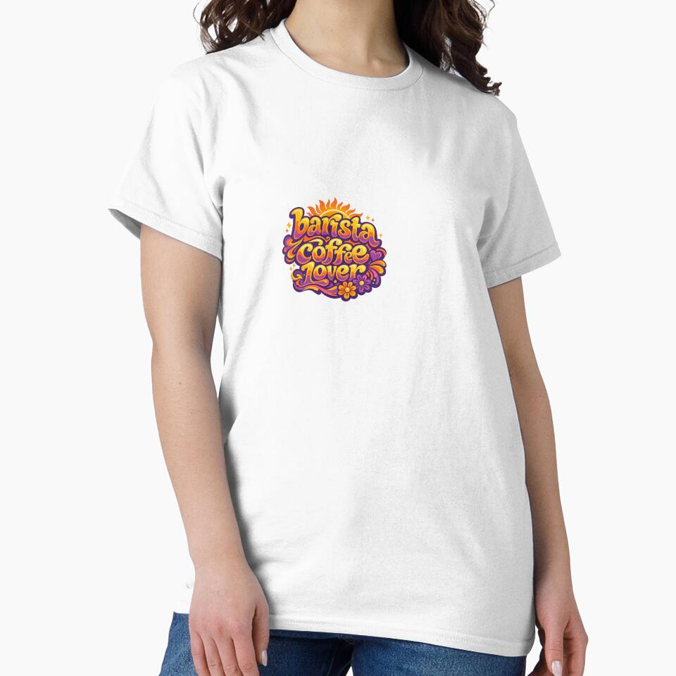 Barista Coffee Lover | Retro Groovy Cafe Design by BinAlgoPix