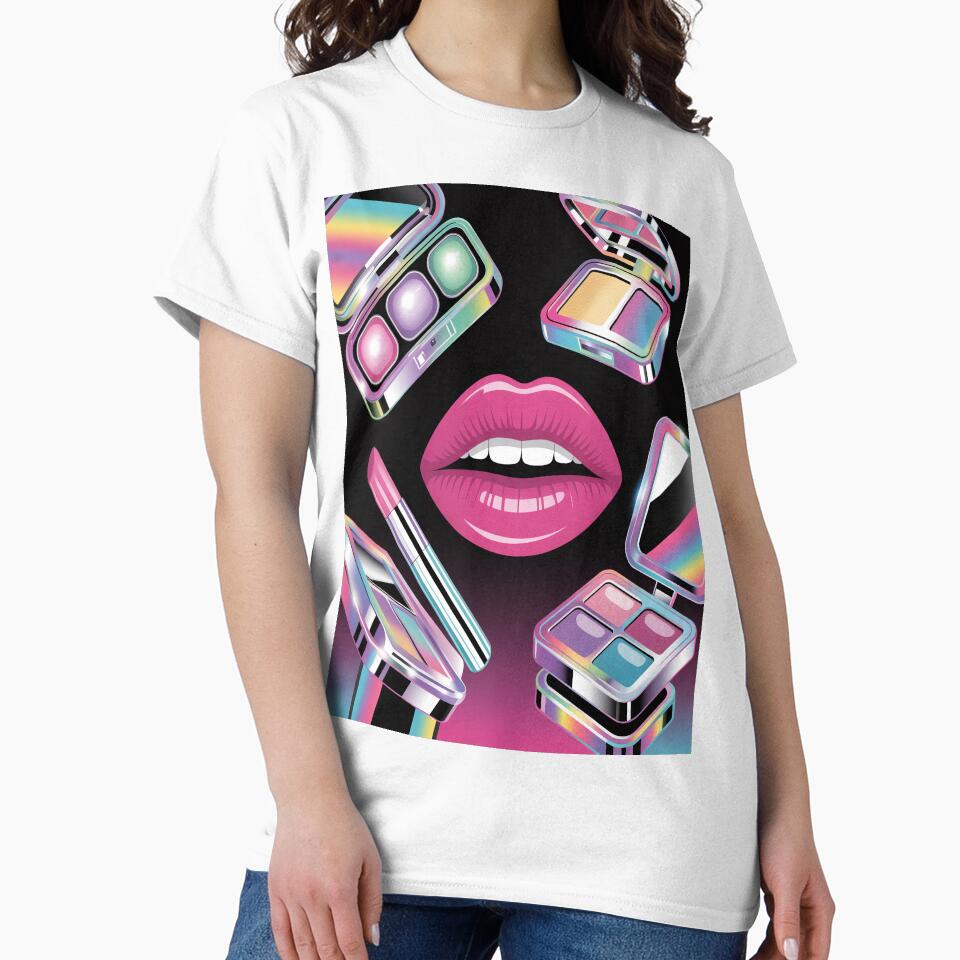 Futuristic Beauty Tech Cyber Glam Y2K – Holographic Makeup & Glossy Lips Aesthetic by Tamas Das