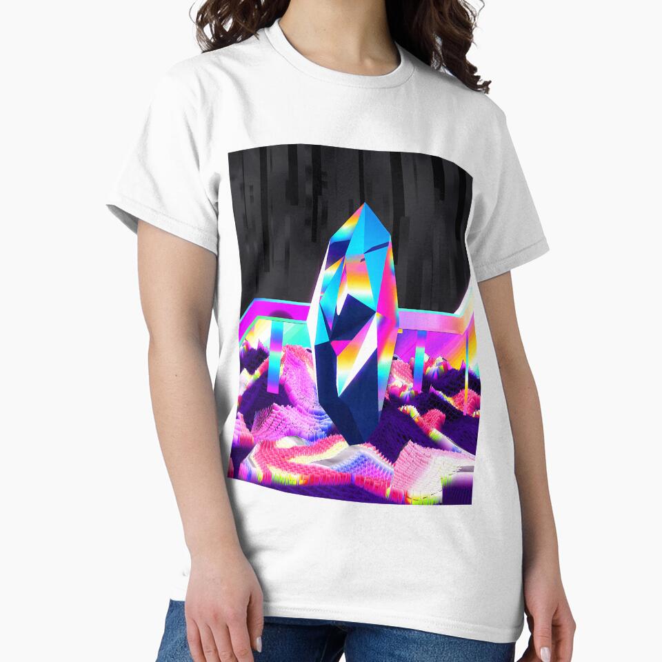 Iridescent Glitched Crystal Abstract Art by vppmwwwf26