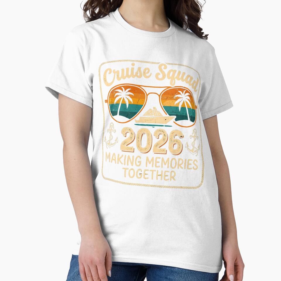 Cruise Squad 2026 Making Memories Together Retro Sunset Cruise Ship by D-Signa