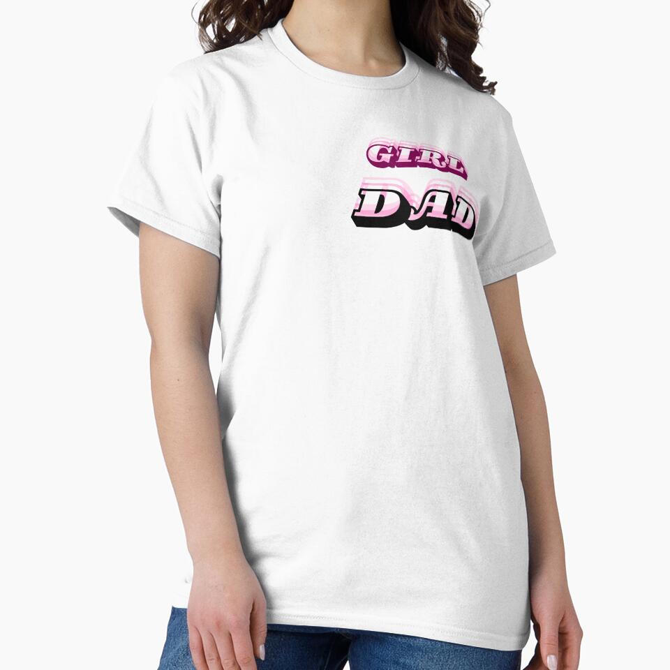 Retro Girl Dad 3D Layered Pink Typography by Saadady05