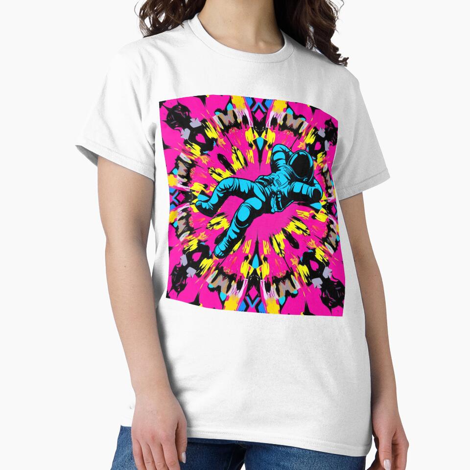 Psychedelic Kaleidoscope With Chill Floating Astronaut by UNK-Fatigues