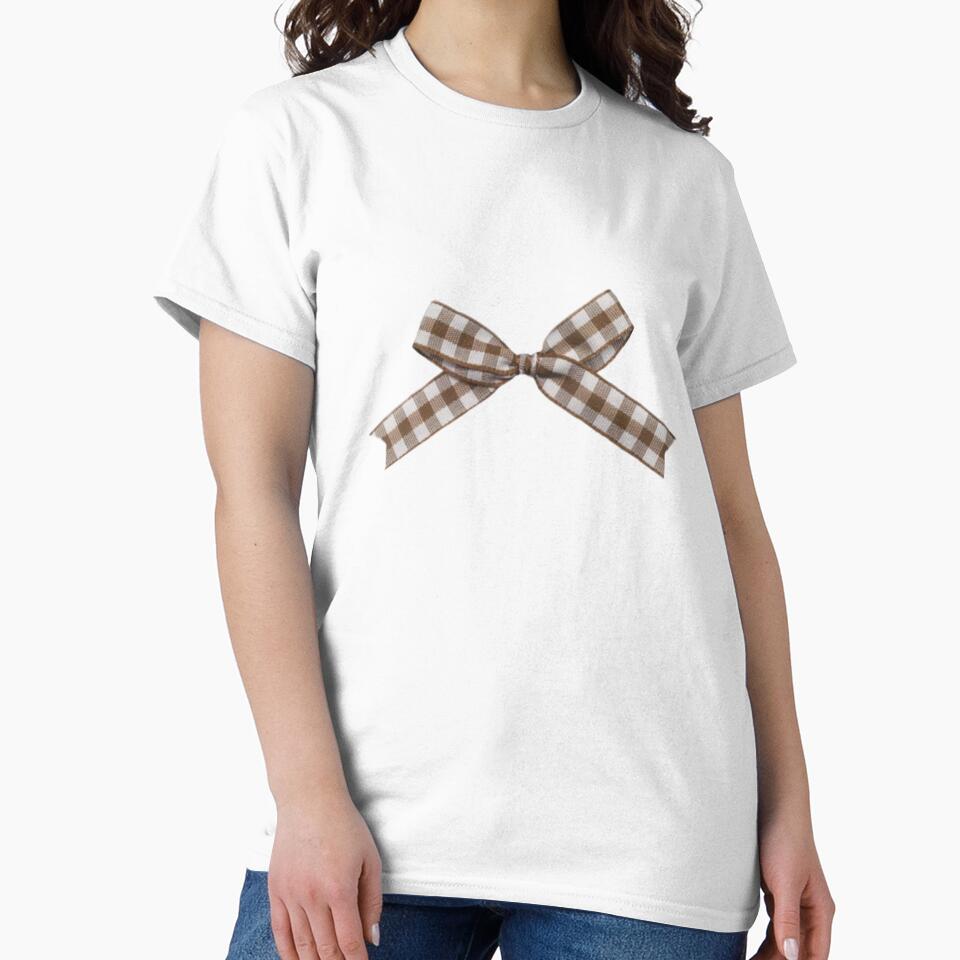 Coquette brown gingham  bow by Pixiedrop