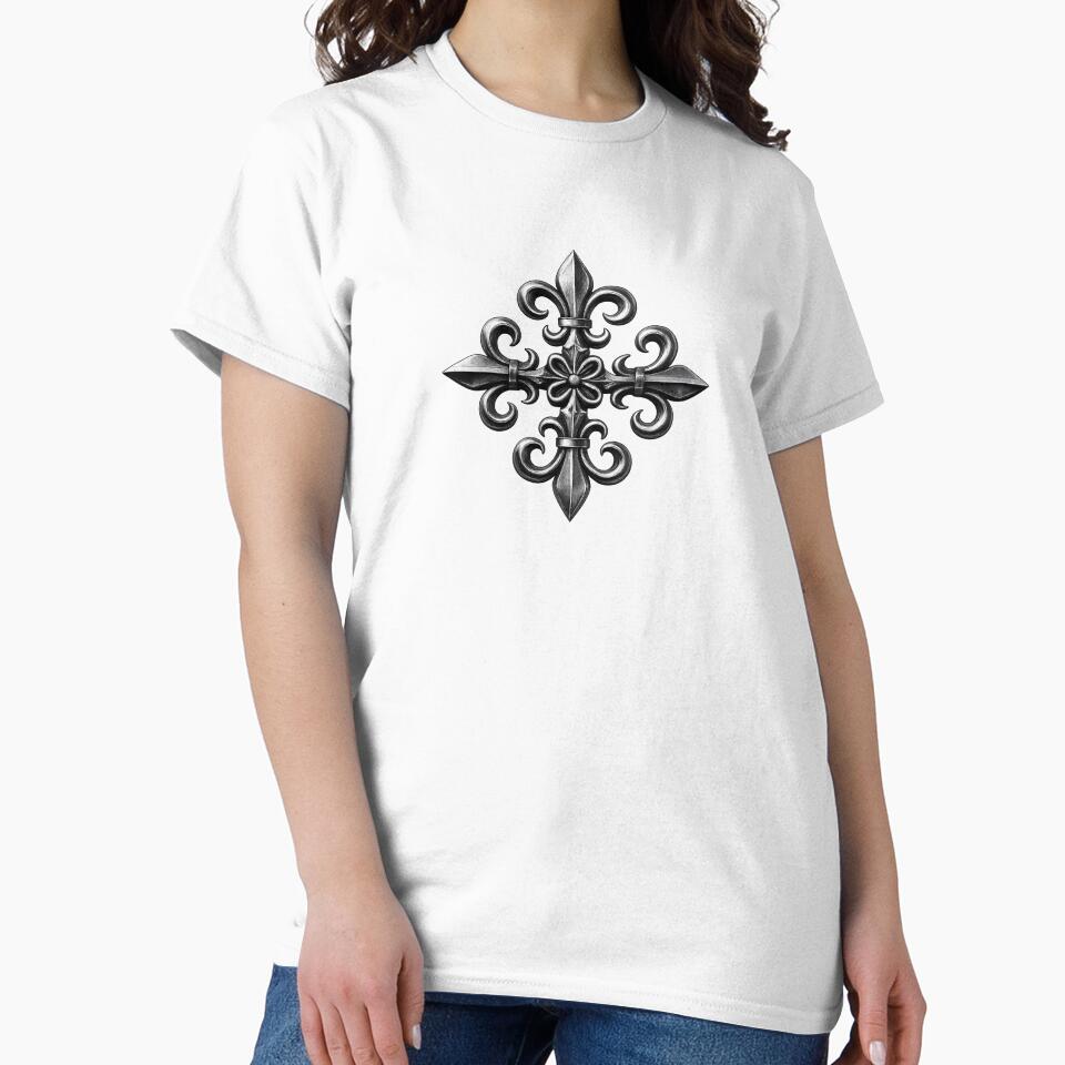 Gothic Fleur-de-Lis Cross by FileFlowStudio