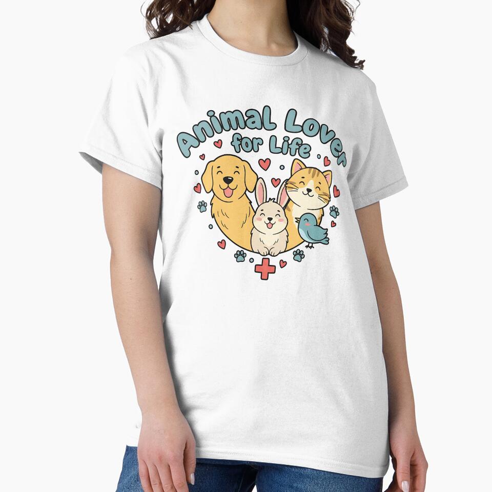 Animal Lover for Life – Cute Veterinarian Shirt by Muzgle