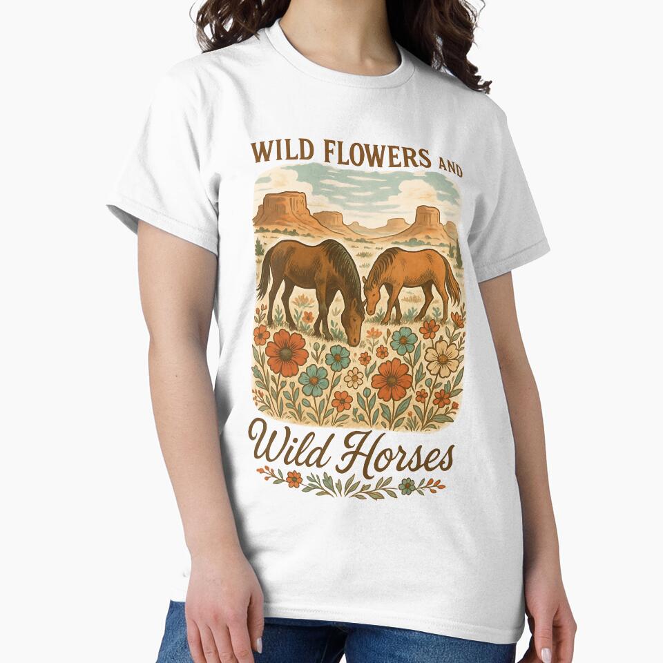 Wild flowers and wild horses by EliteShadow