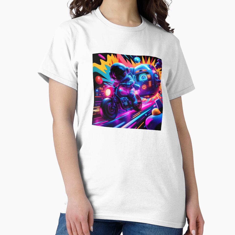 Neon Astronaut Motorcyle by WANBASTEN