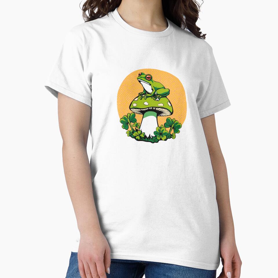 Frog on a Green Toadstool by Retro-Bloom