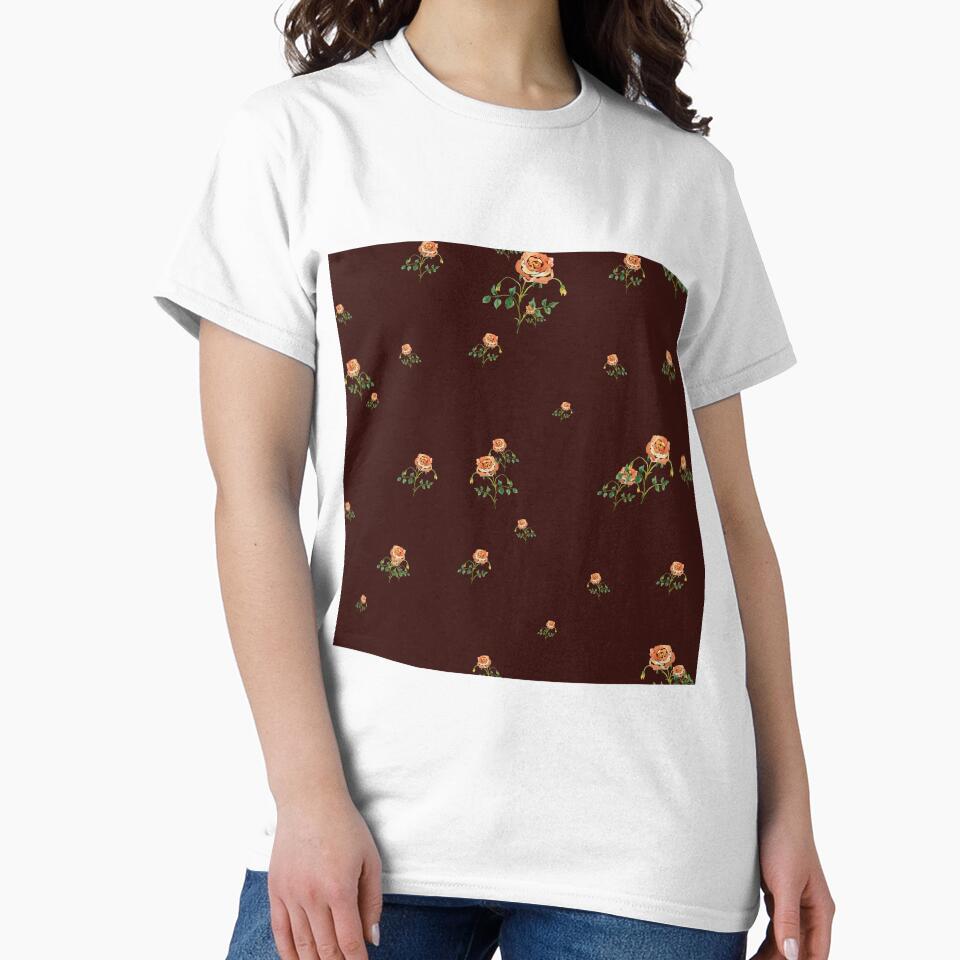 Rose flower ornate cute floral pattern watercolor red by Yana Mustafina | Boho Soulful Designs