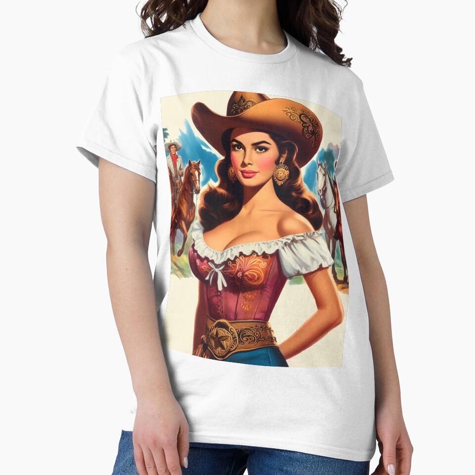 Vintage Cute Western Girl by PulpVintage