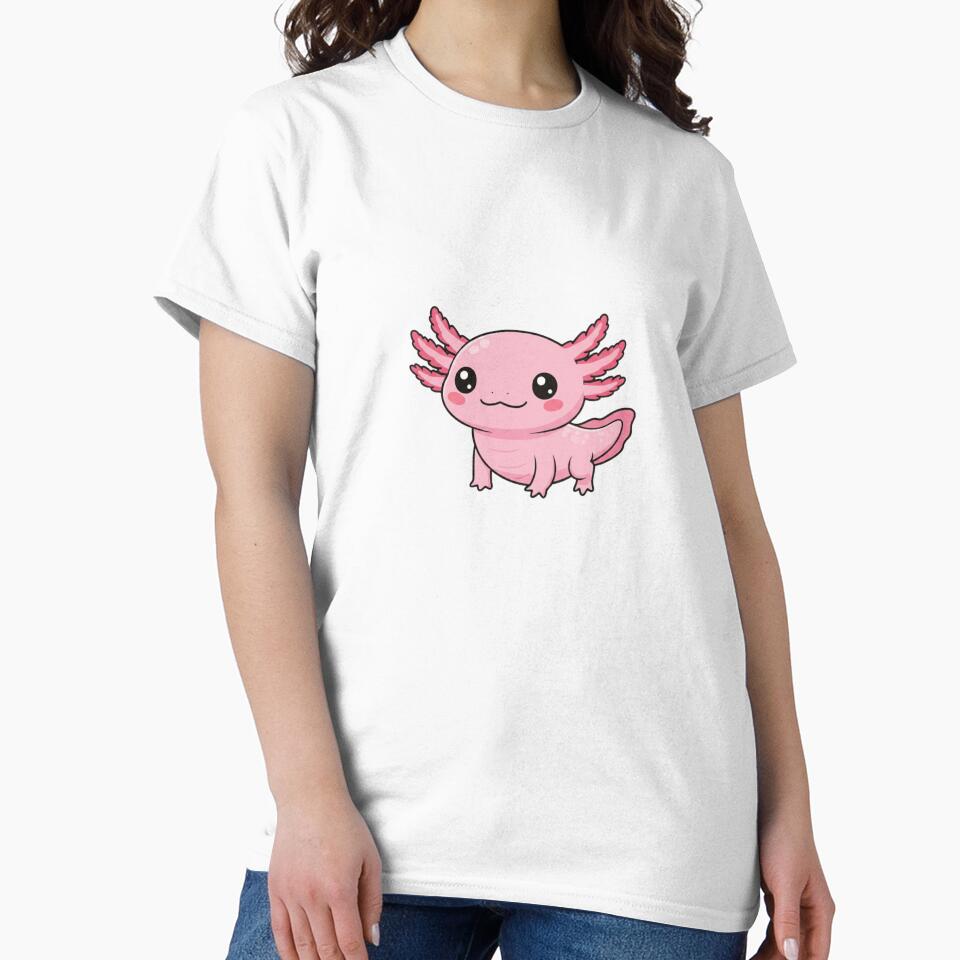 Tiny Baby Pink Axolotl Sticker by Pattern Unhinged