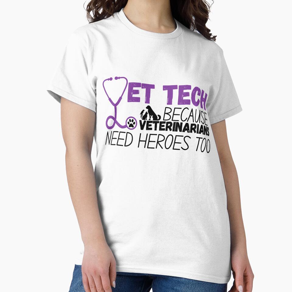 Vet Tech because veterinarians need heroes too: Purple by Rooted Creations
