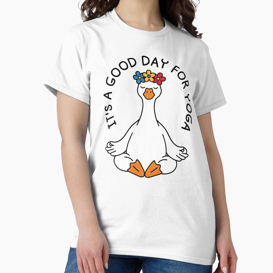 It's A Good Day For Yoga Funny International Yoga Day June 21 Cute Goose Yoga Lover by gunaone-design