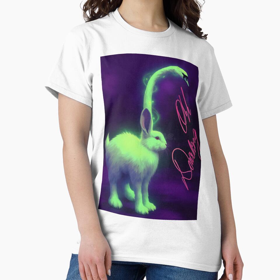 Darling Swan Bunny - Cult Horror Book Art by y2kponyclub