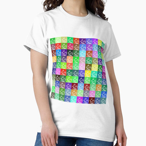 Abstract line art, geometric shapes,  polygon and circles lineart collection  (colored) #70 by Henri Le Vatius