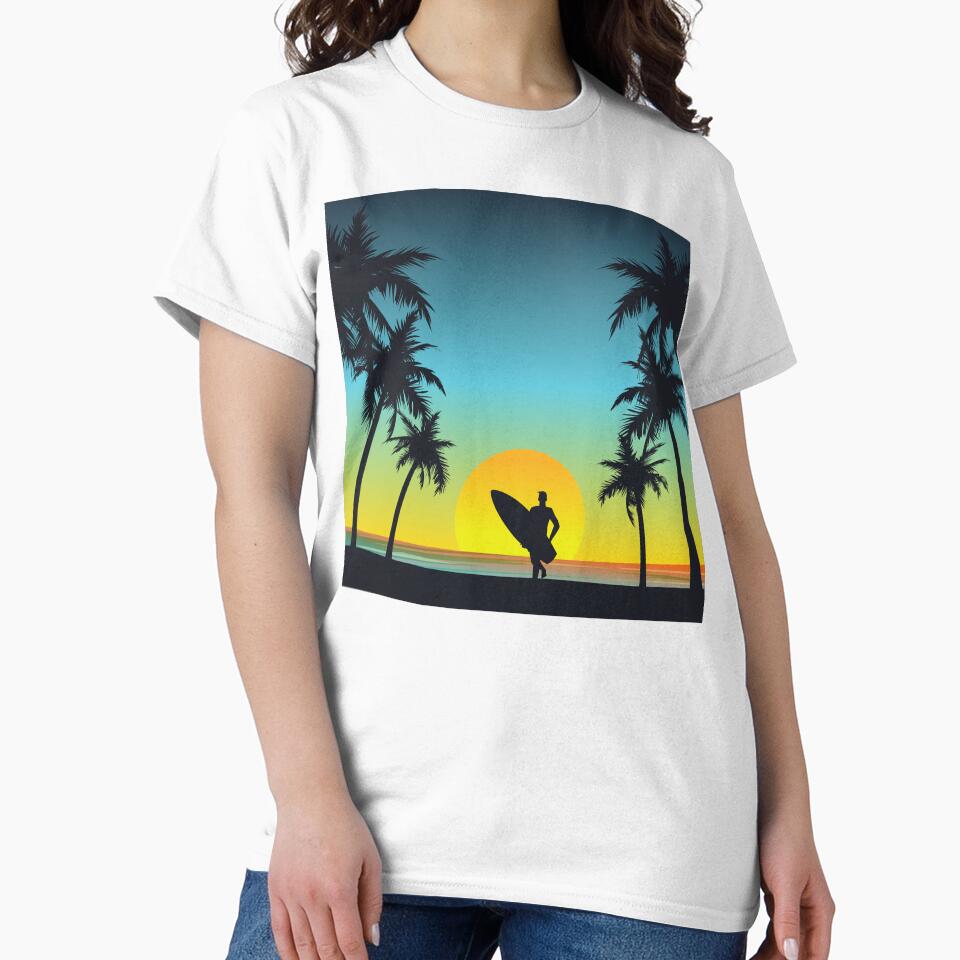 Surfing on the beach by Qudor