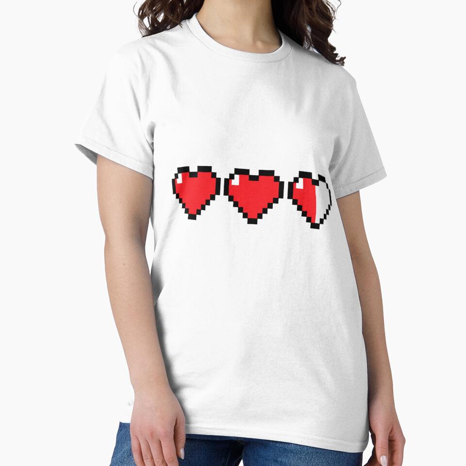Retro Pixel Heart Health Bar Sticker by ClickToSticker