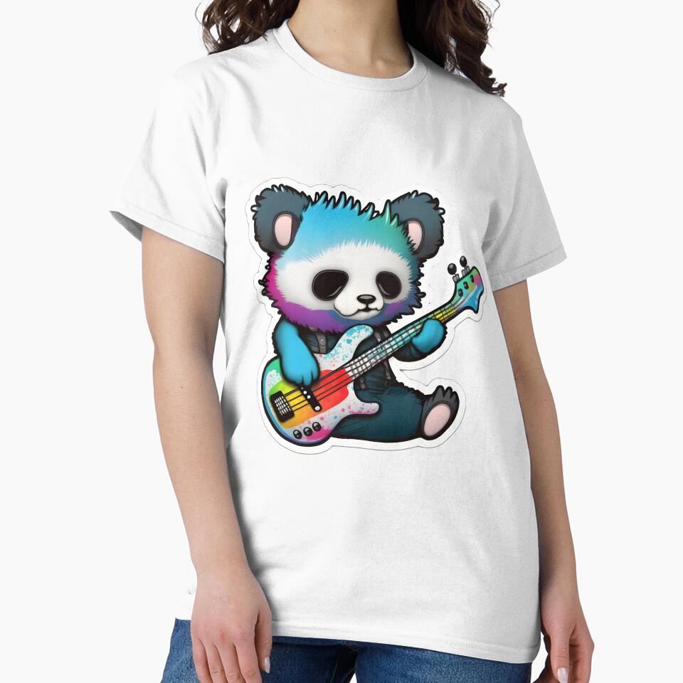Goth Panda EMO Rock Sticker - Goth Pandas Rock On by StreetShirts1