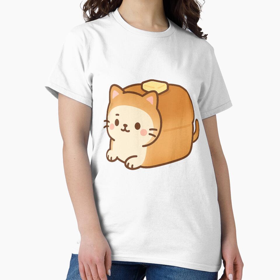 Toasted Loaf Cat – Kawaii Chubby Cat with Butter Sticker by Tripconic