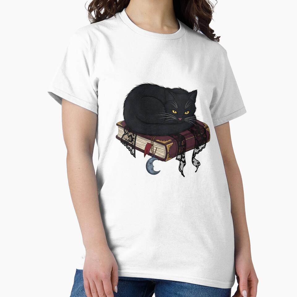 Black Lace Spellbook Cat by IllumeInk
