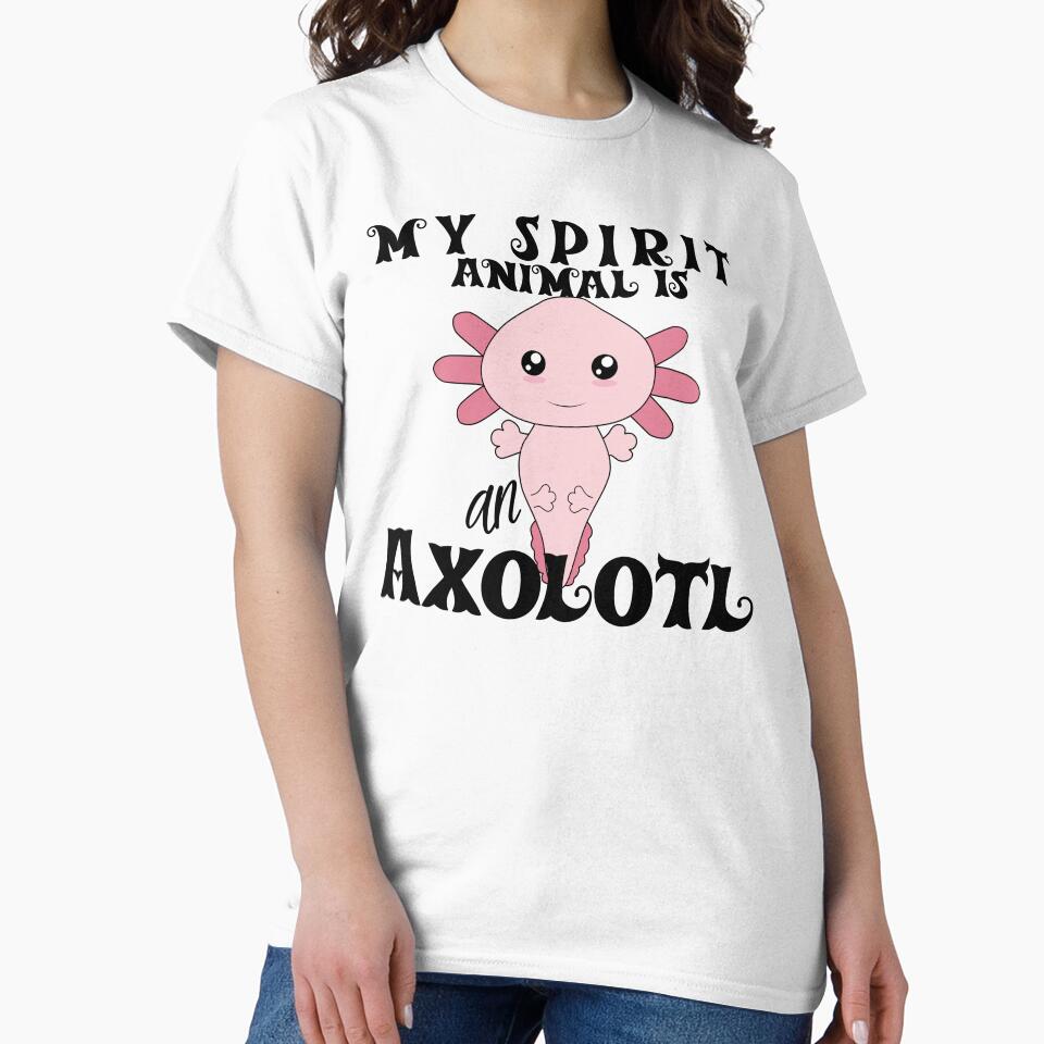 Kawaii Pink Amphibian  - My Spirit Animal is an Axolotl by DiensDesign