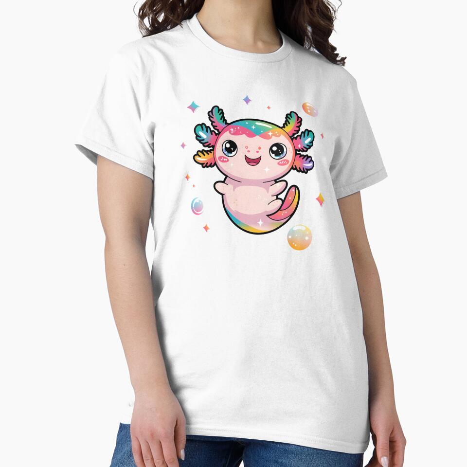 Axolotl Cute Kawaii pink best fish by bukajart