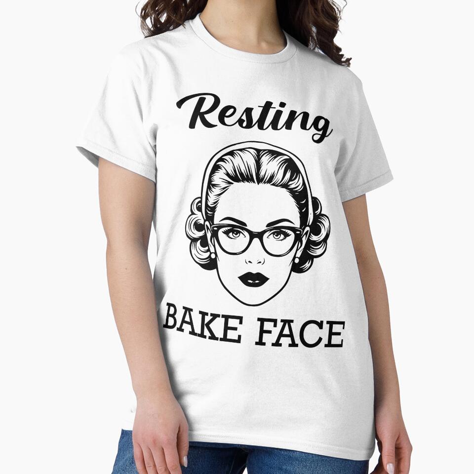 Resting Bake Face Vintage 1950s Homemaker & Baker Humor by Rtranck84
